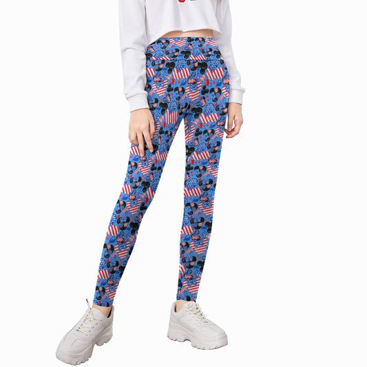 Mouse Fourth of July Celebration - Kid's Leggings