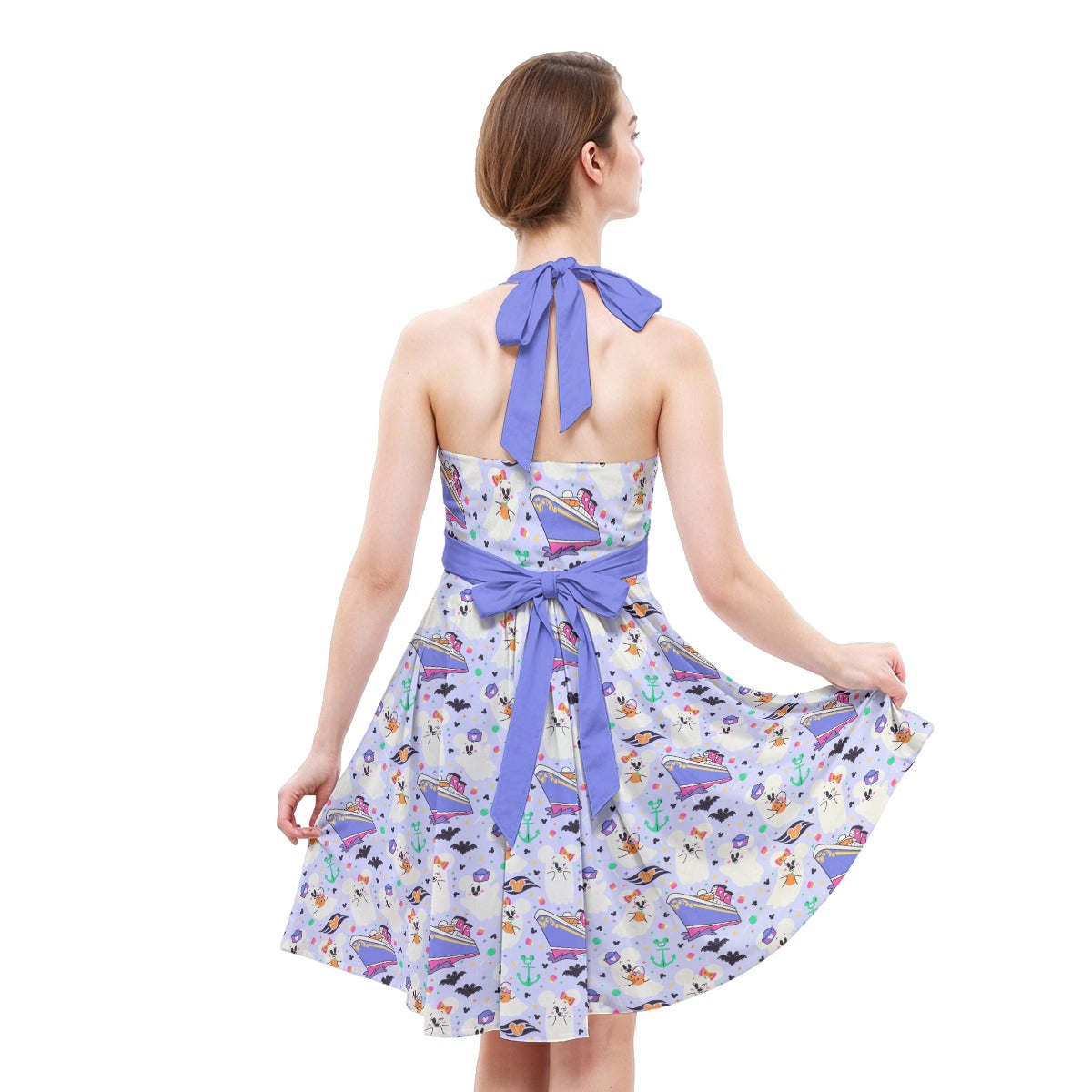 Spooky Sea Ghosts - Women's Halter Vintage Pocket Dress