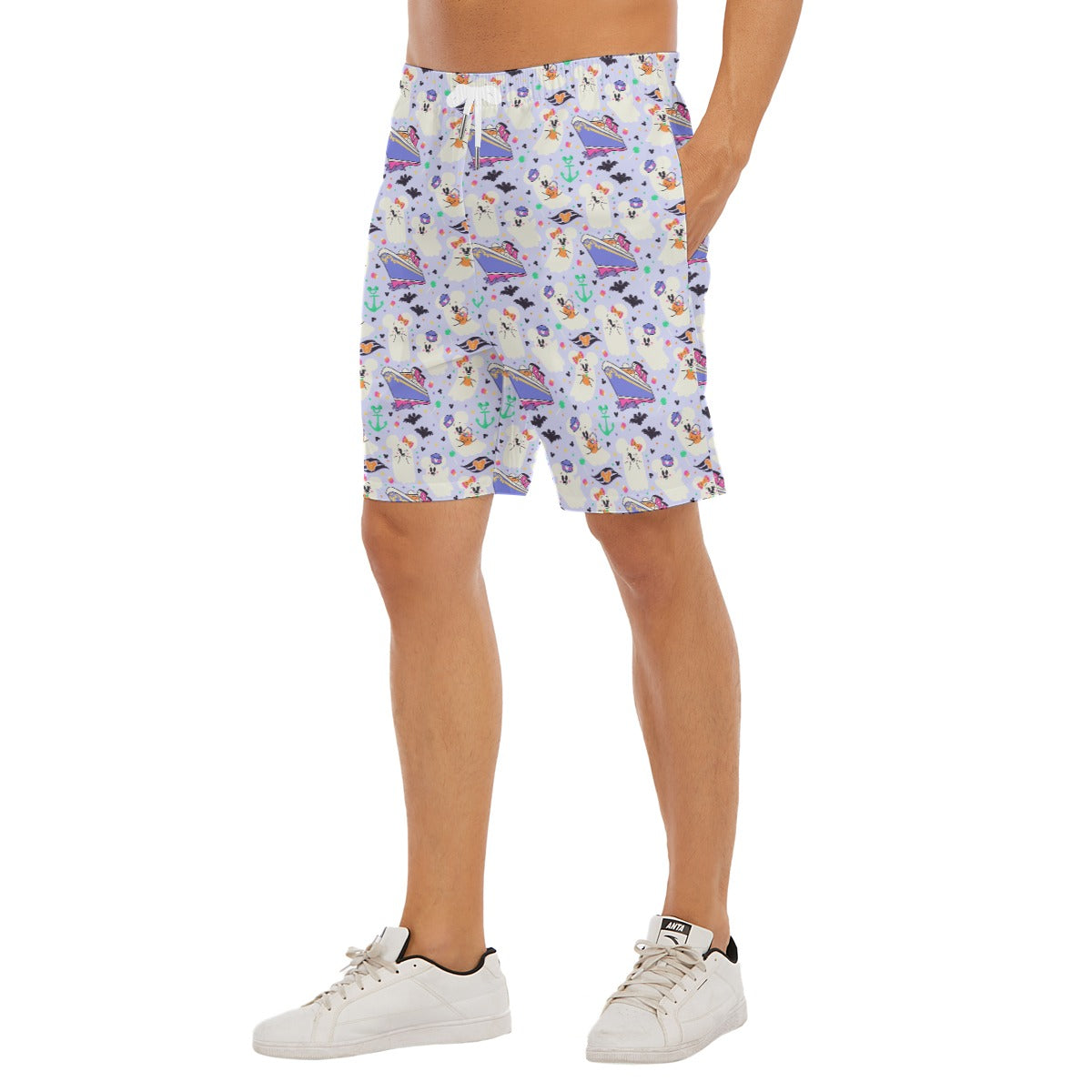 Spooky Sea Ghosts - Men’s Pocket Beach Shorts