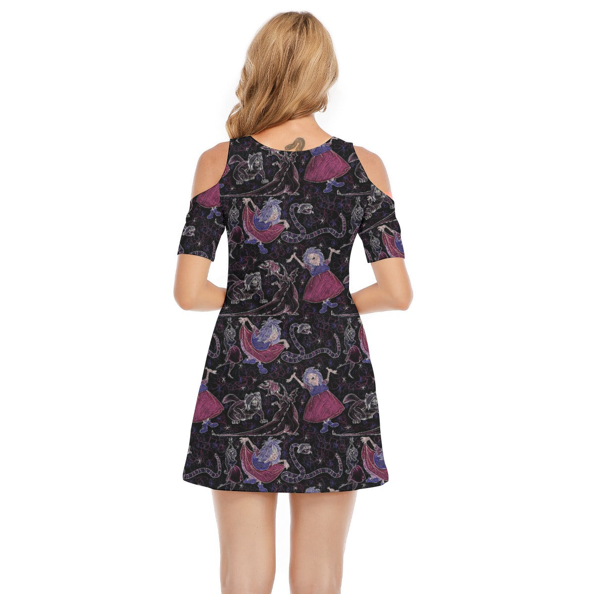 Marvelous Magical Mim - Women's Cold Shoulder Cotton Dress