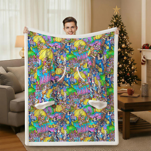 Fairest Princess Storybook Scenes - Wearable Blanket Hoodie