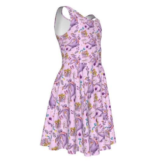 Figment Race Day Dash - Kid's Sleeveless Skater Dress