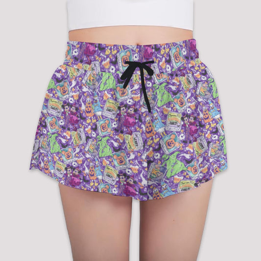 Not So Scary Halloween Party - Girls’ Flowy Pocket Shorts