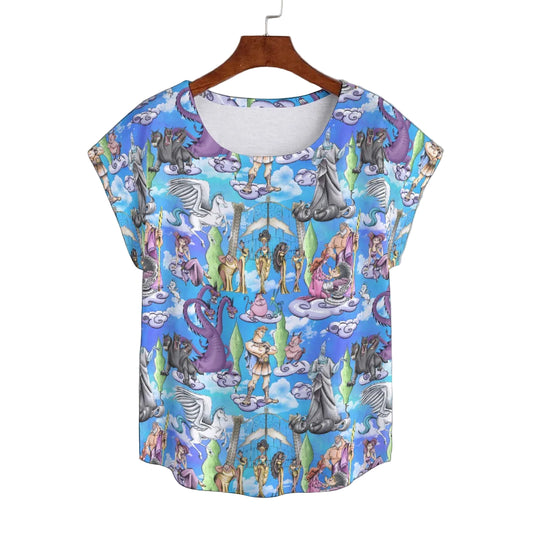 Mythic Hero Chaos Clouds - Women’s Relaxed Fit Scoop Tee