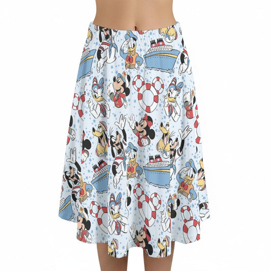 Sailor Cruise Stars - Women’s Pocket Midi Skirt