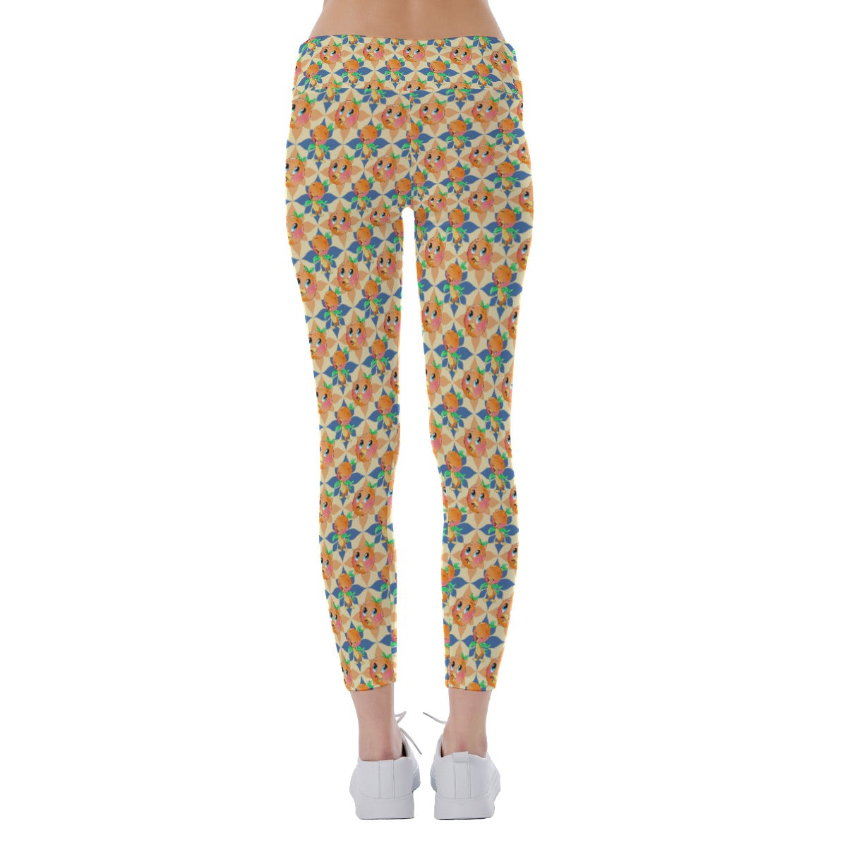 Retro Citrus Play - Women's Yoga Leggings