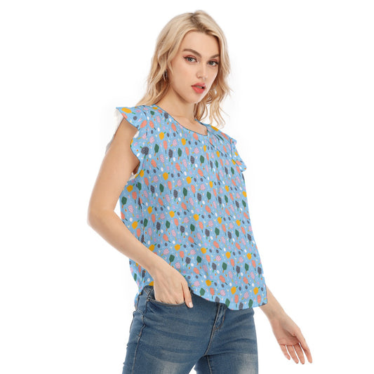 Pickleball and Cocktails - Women’s Flutter Sleeve Top