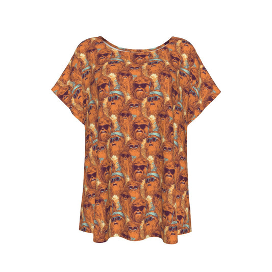 Retro Furry Friend Summer Vibes - Women’s Relaxed Fit Scoop Tee
