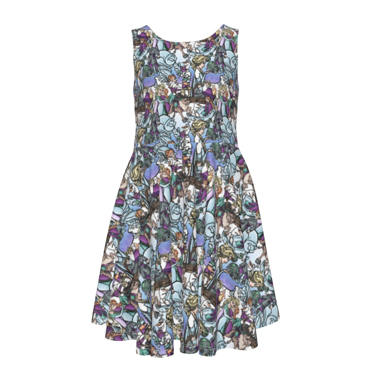 Enchanted Winter Journey - Kid's Sleeveless Skater Dress