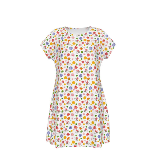 Floral Friends Springtime - Women's T-Shirt Dress