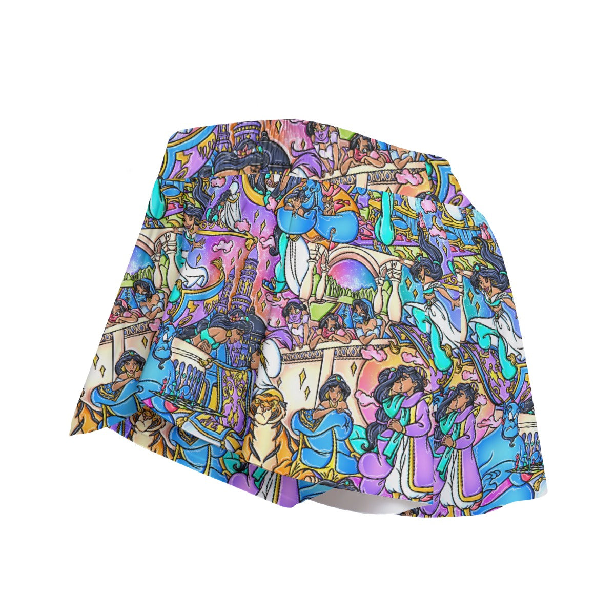 Magic Carpet Storybook Scenes - Women's Flowy Pocket Shorts