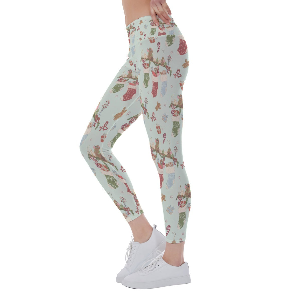 Fairytale Christmas Stocking Stowaways - Women's Yoga Leggings