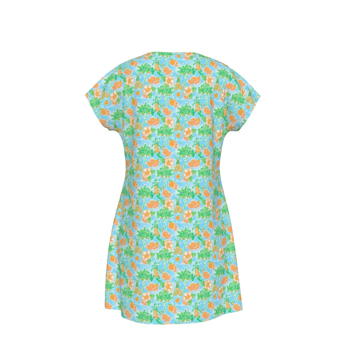 Neon Tangerine Island Pals - Women's T-Shirt Dress
