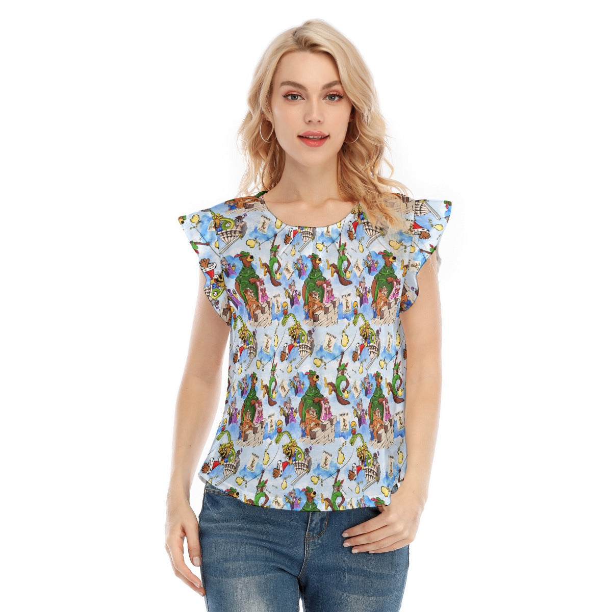 Robin Hood Adventure - Women’s Flutter Sleeve Top