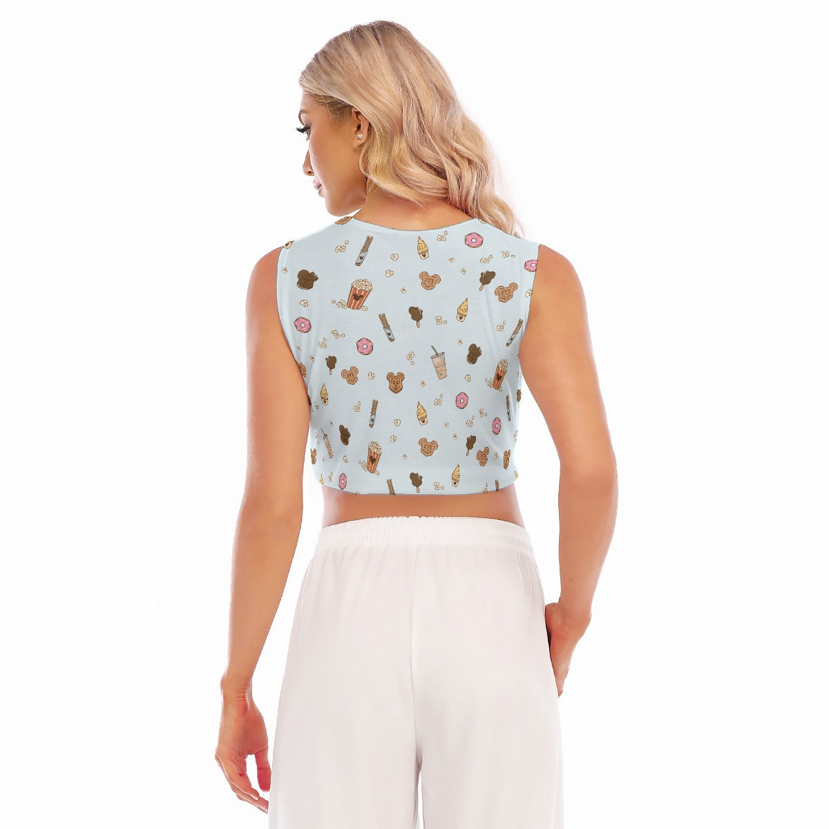 Minimal Snackcore - Women’s Sleeveless Cropped Tee