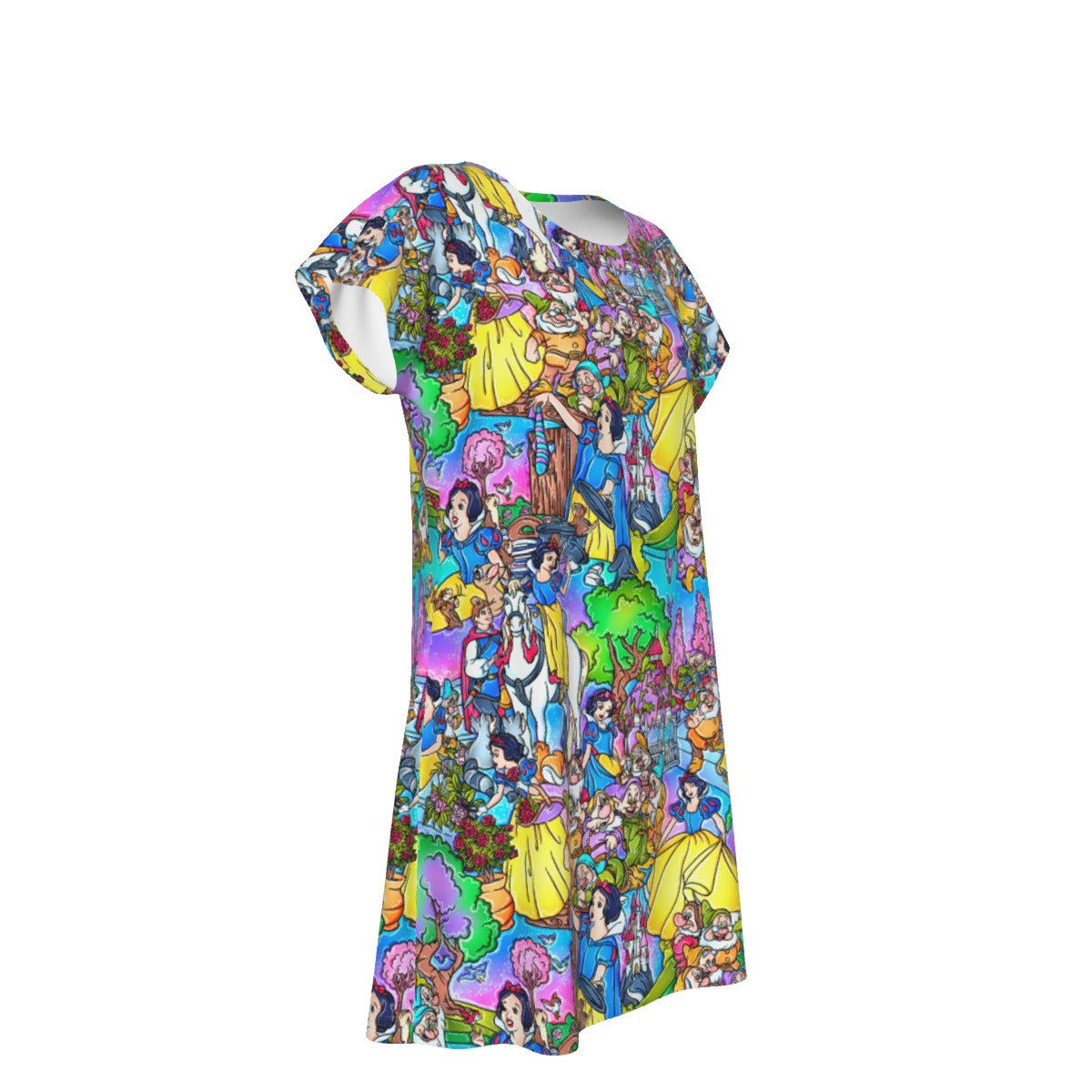 Fairest Princess Storybook Scenes - Women's T-Shirt Dress