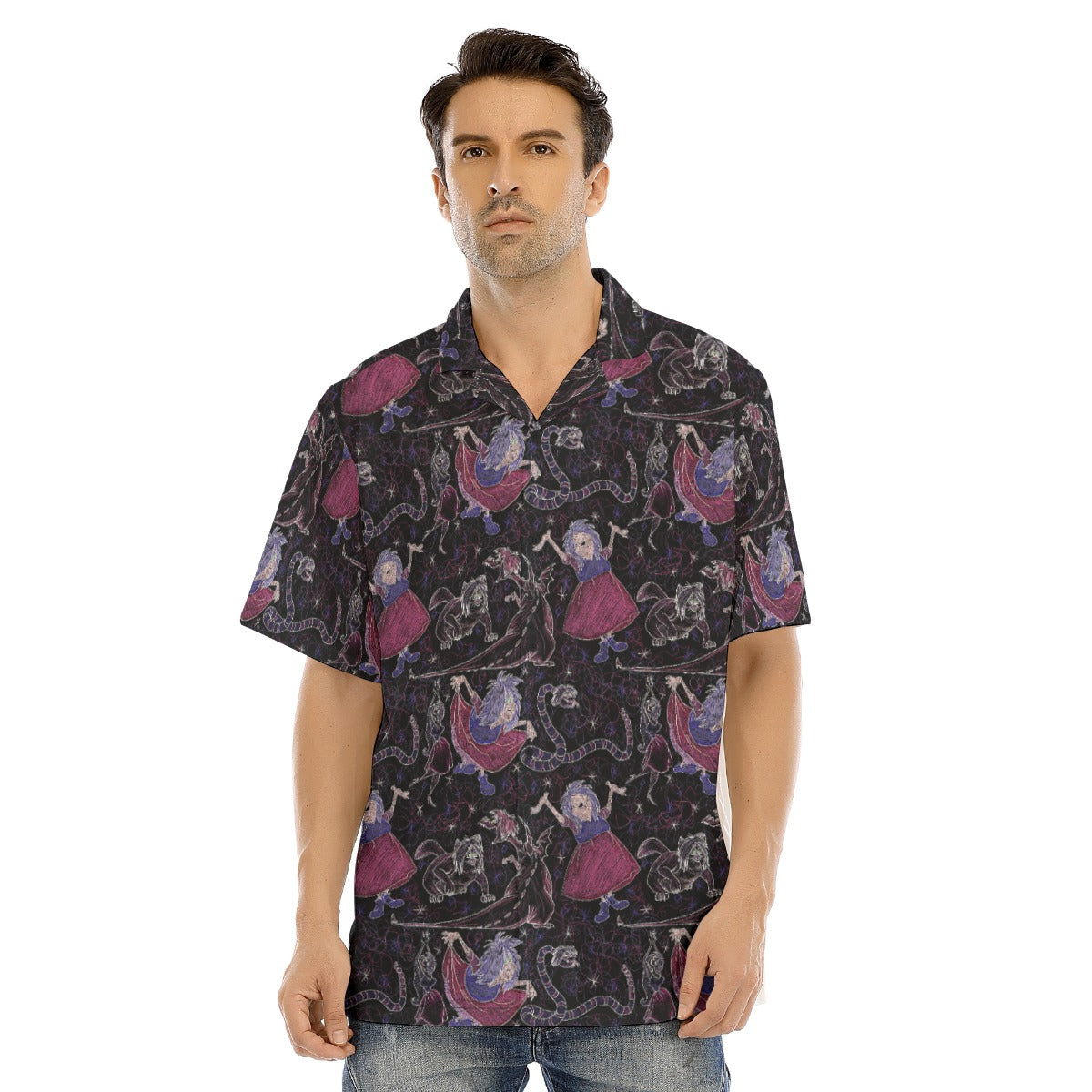 Marvelous Magical Mim - Men's Hawaiian Button Up Shirt
