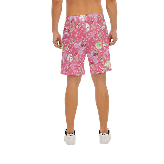 Winter Mouse Snacks & Balloons - Men’s Pocket Beach Shorts
