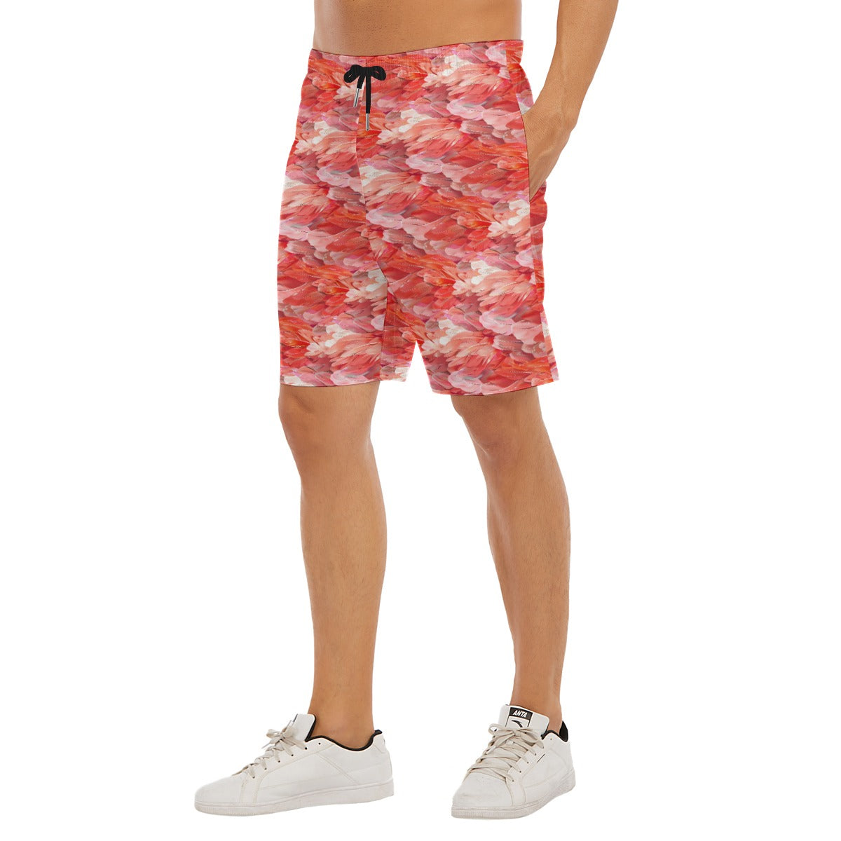 Animal Print - Flamingo - Men’s Pocket Beach Shorts