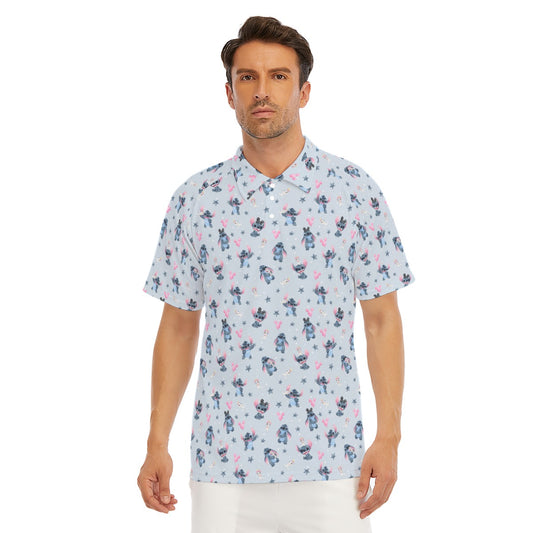 Happy Blue Alien - Men's Polo Shirt