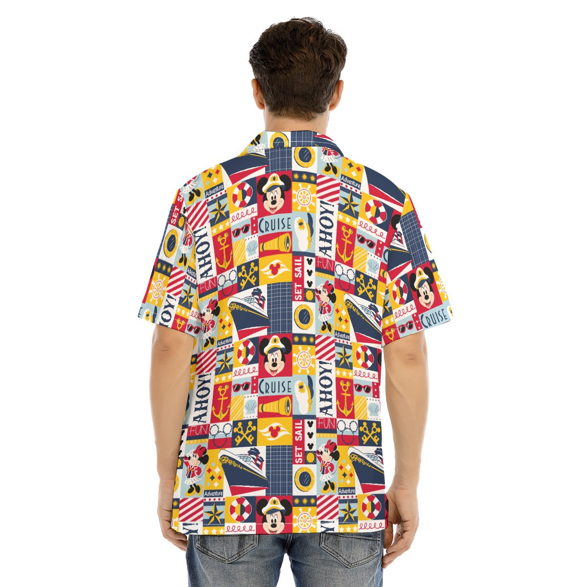Nautical Cruise Patchwork - Men's Hawaiian Button Up Shirt