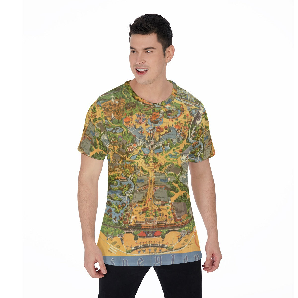 Vintage Theme Park Map - Men's Short Sleeve T-Shirt