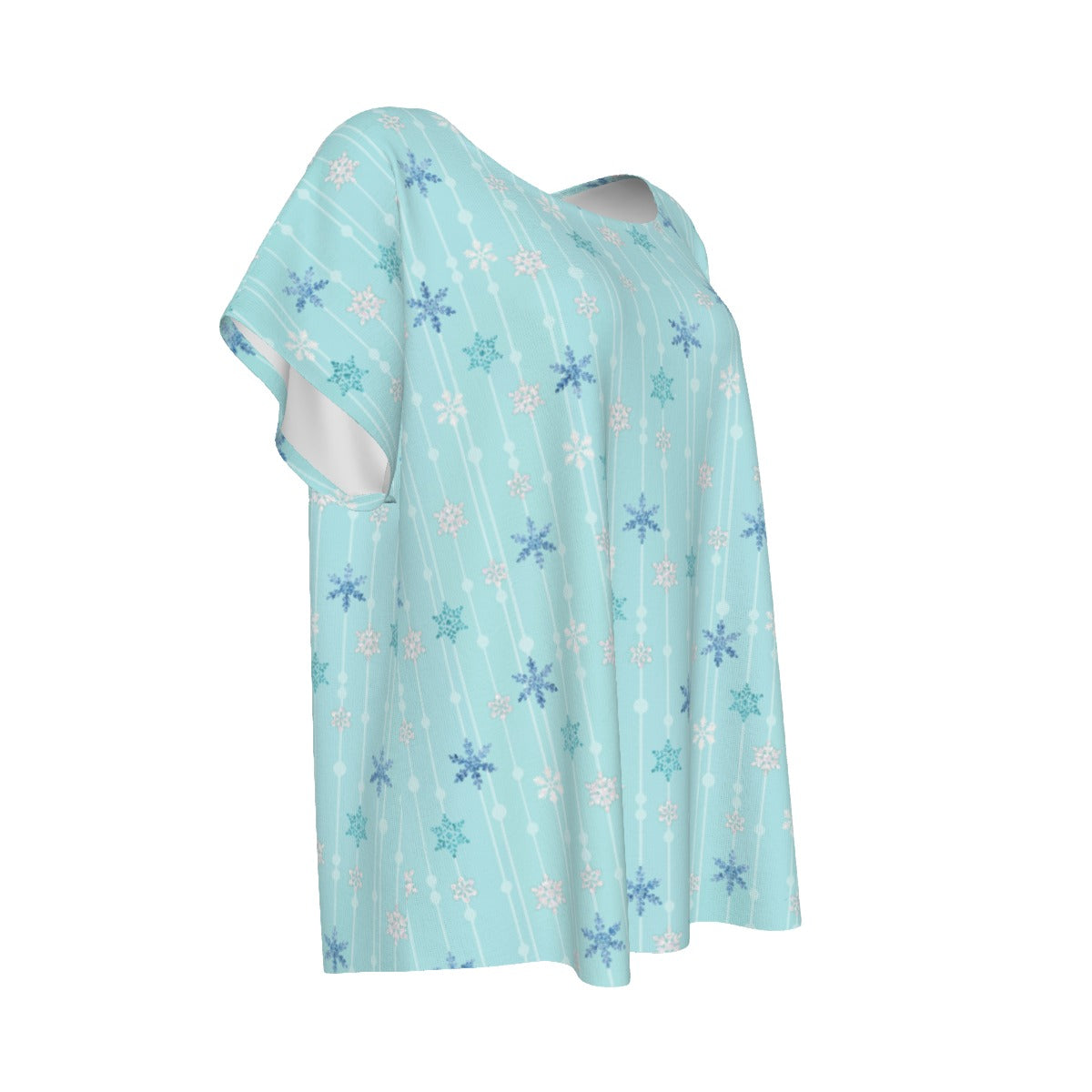 Ice Queen Snowflake Pattern - Women’s Relaxed Fit Scoop Tee