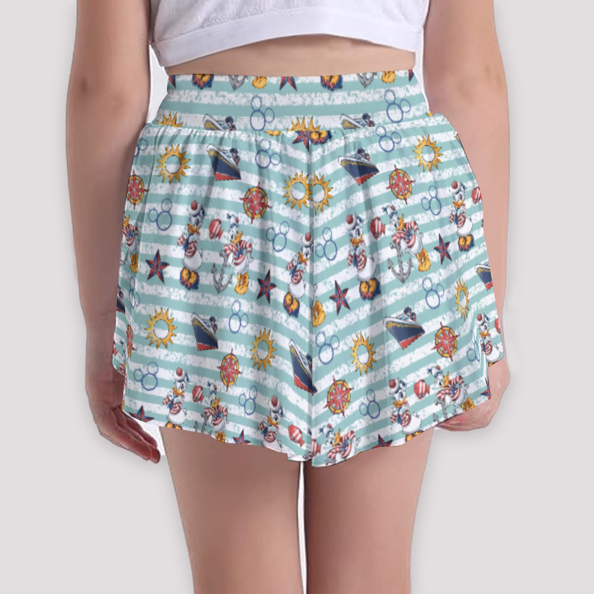 Sailor Duo on Deckaisy - Girls’ Flowy Pocket Shorts