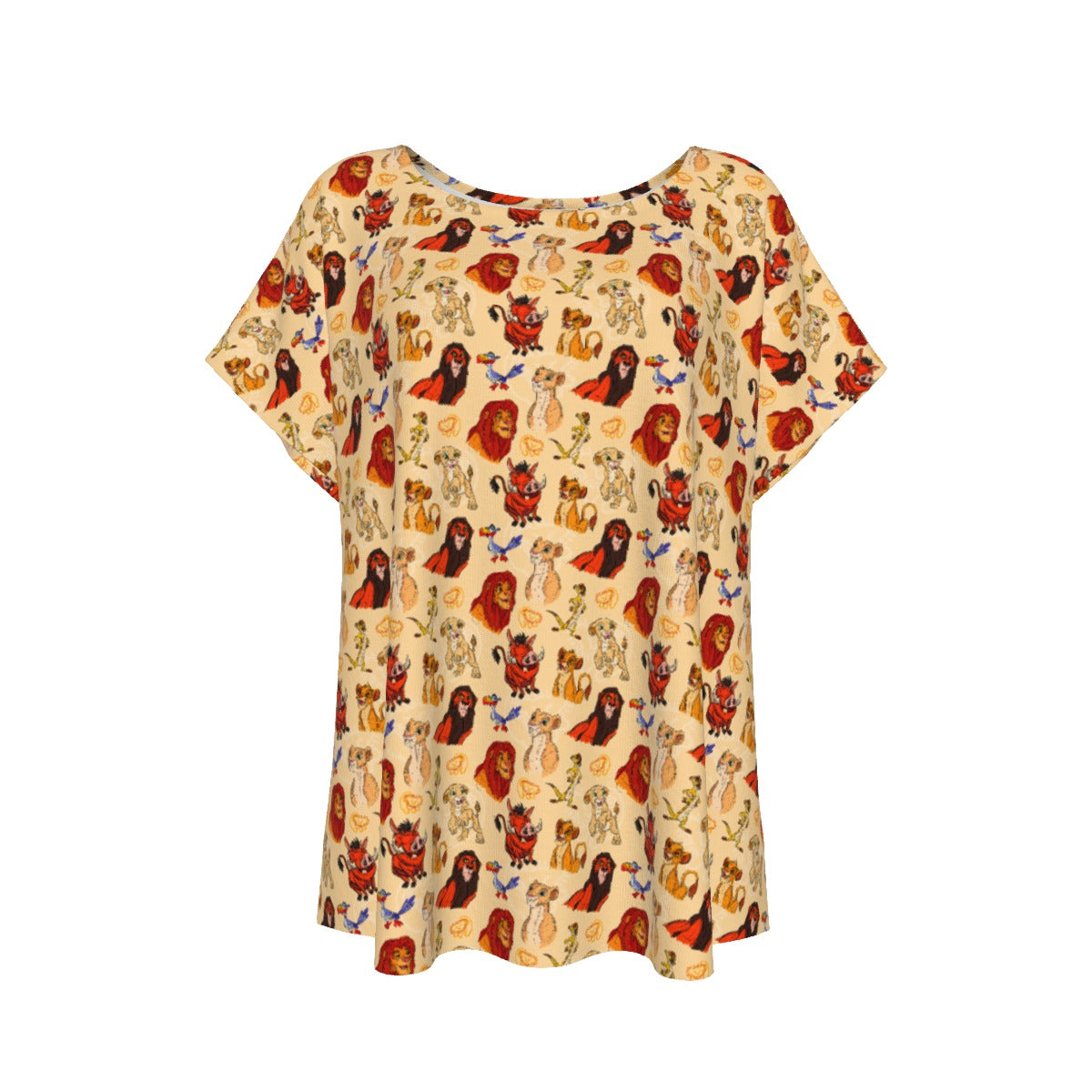 Sketched Savanna Friends - Women’s Relaxed Fit Scoop Tee