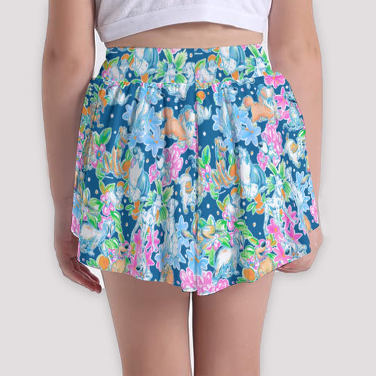 Tropical Paws & Petals - Beloved Dogs - Girls’ Flowy Pocket Shorts