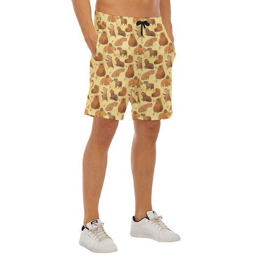 Capybara Love - Men’s Pocket Beach Shorts