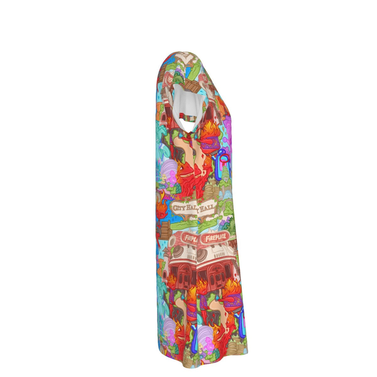 Element City Scene Collage - Women's T-Shirt Dress