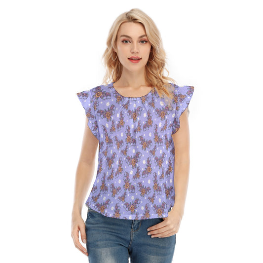 Blooming Bats - Women’s Flutter Sleeve Top