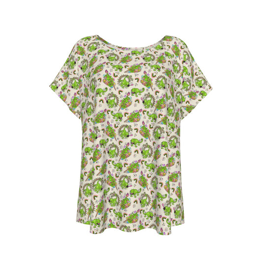 Colorful Chameleon Splash - Women’s Relaxed Fit Scoop Tee