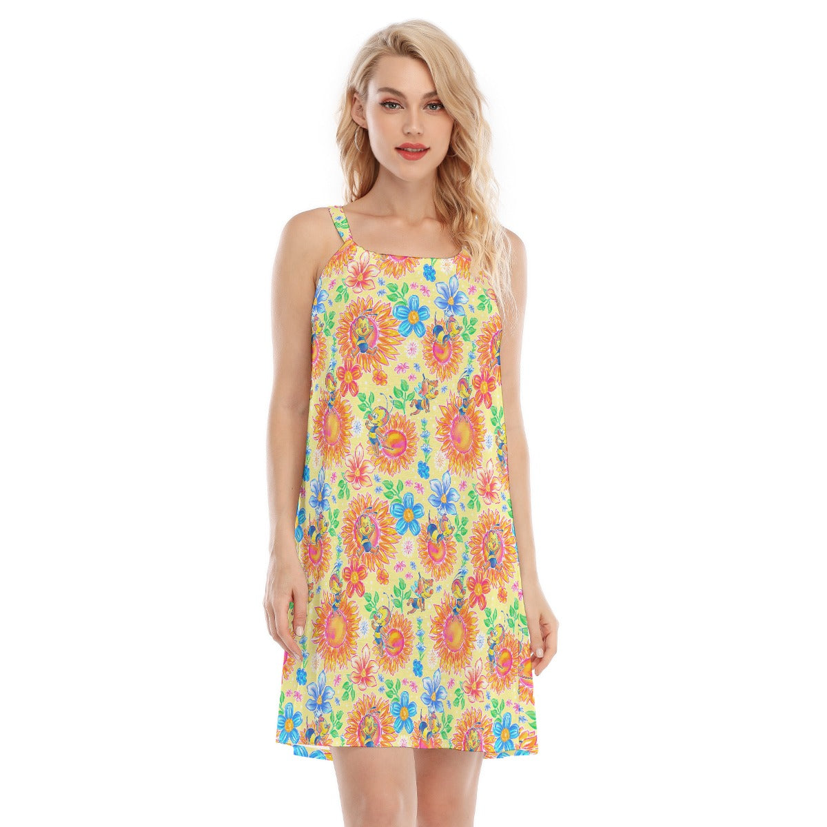 Buzzing Garden Buddy - Women’s Adjustable Sundress