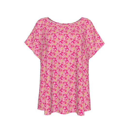 Fruitimals - Raspberry Foxes - Women’s Relaxed Fit Scoop Tee