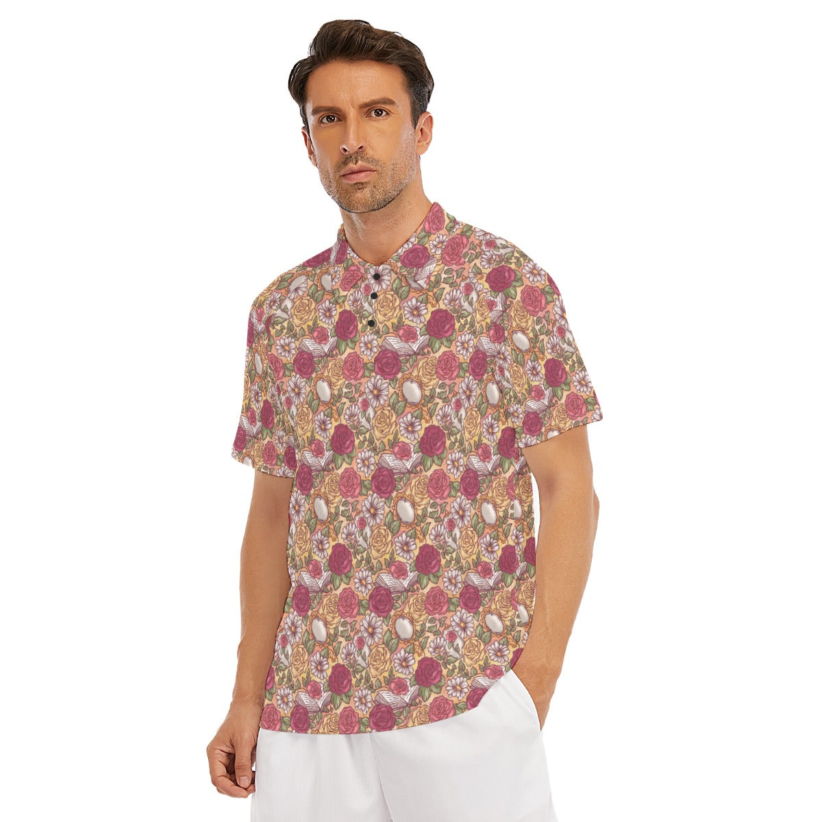 Fairytale Florals – Timeless Tale Blooms - Men's Polo Shirt