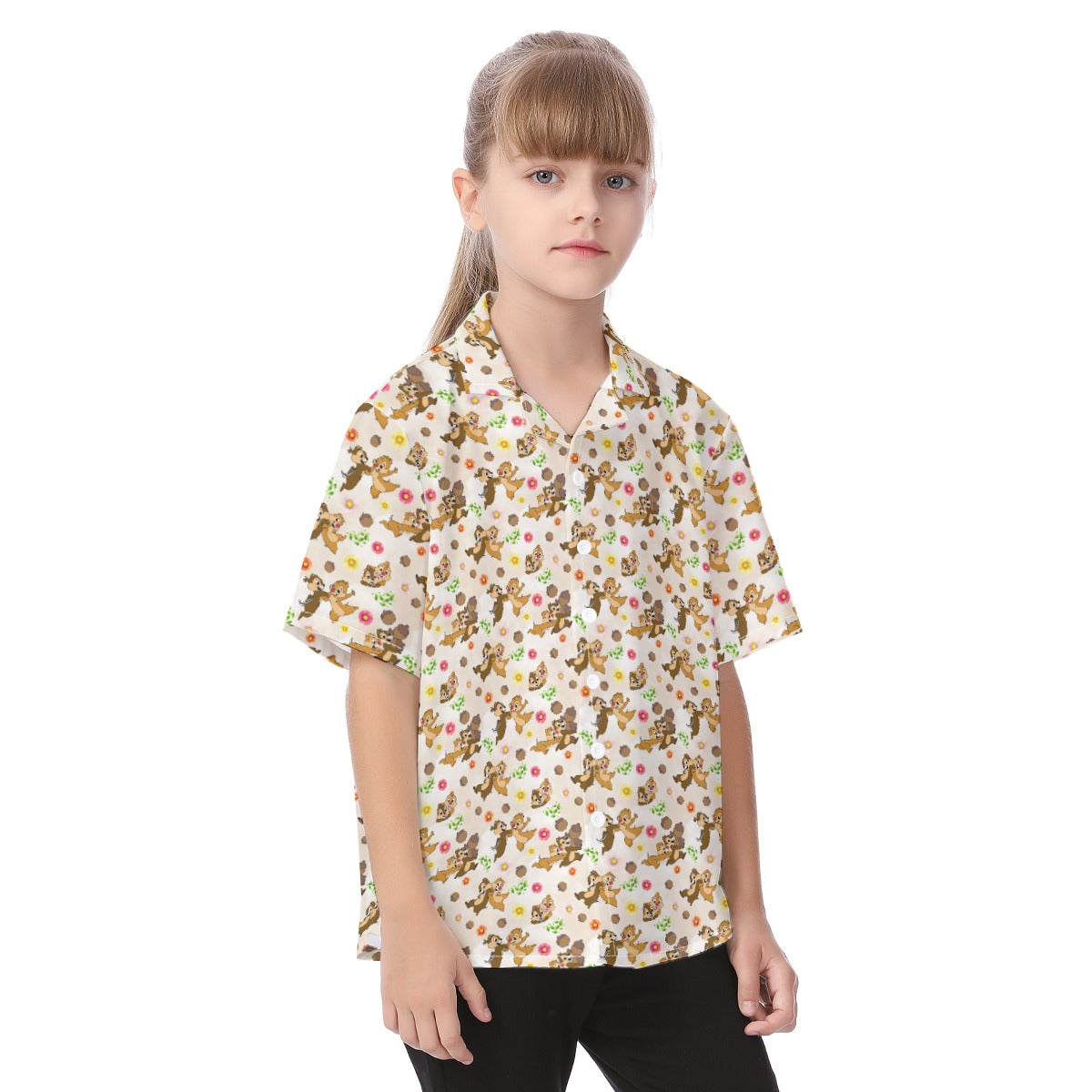Chip 'n Dale - Kid's Hawaiian Button Up Shirt