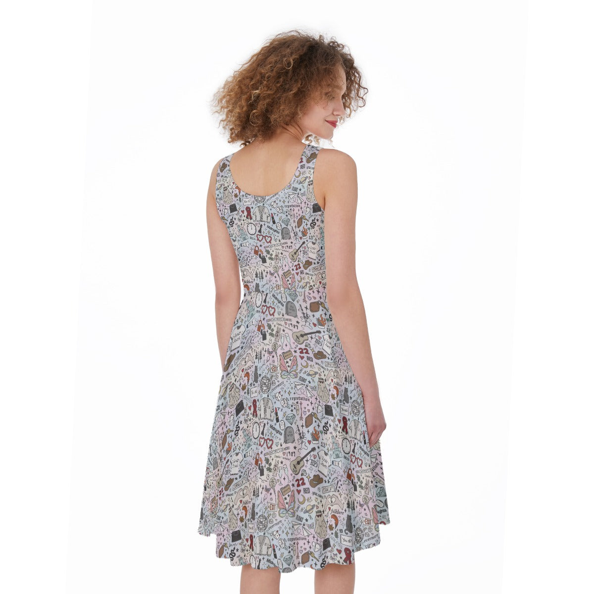 Every Era Collage - Pocket Midi Skater Dress