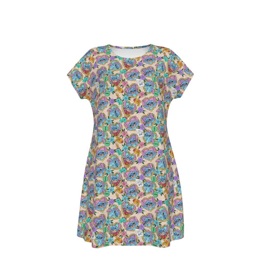 Tattoo Hearts Island Mischief - Women's T-Shirt Dress