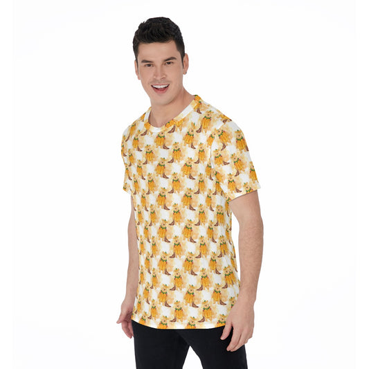 Pumpkin Bear Mischief - Men's Short Sleeve T-Shirt