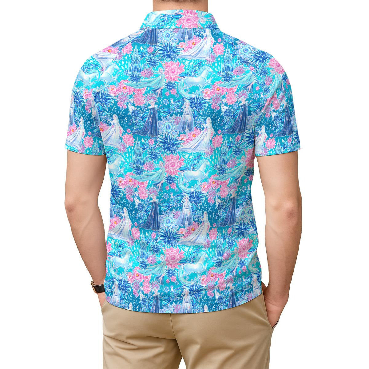 Ice Queen Frosted Florals - Men's Polo Shirt