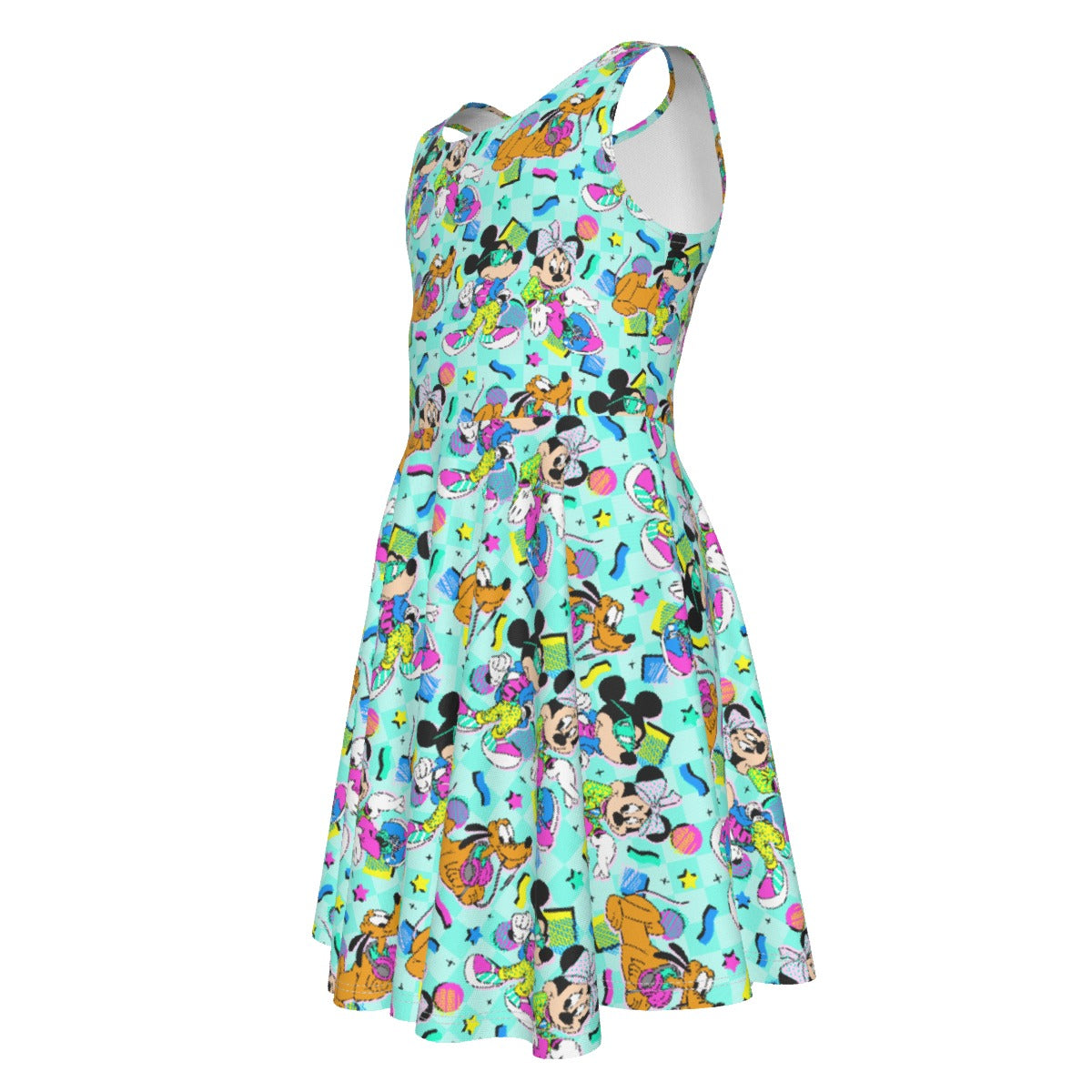 80s Pop Party Pals - Kid's Sleeveless Skater Dress