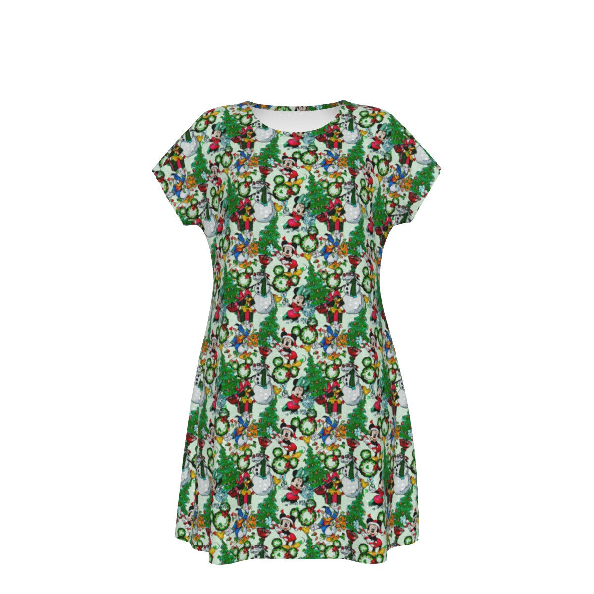 Mouse Friends Christmas Decorations - Women's T-Shirt Dress