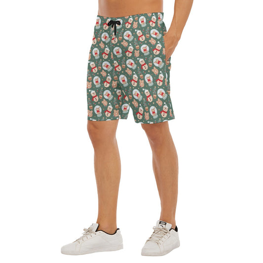 Bear's Honey Snowglobes - Men’s Pocket Beach Shorts