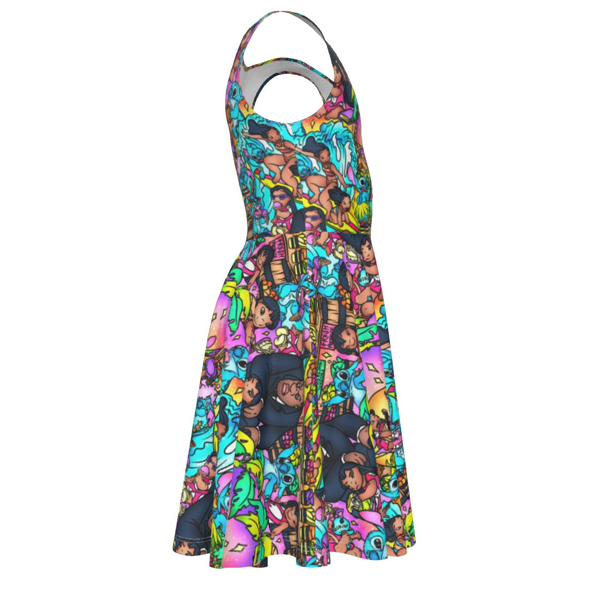 Ohana Island Storybook Scenes - Kid's Sleeveless Skater Dress