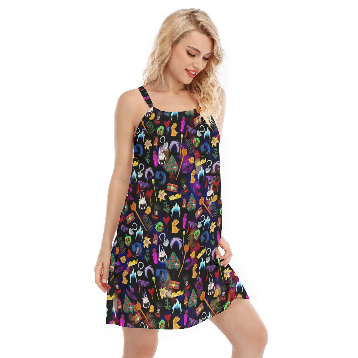 Villainous Icons Collage - Women’s Adjustable Sundress