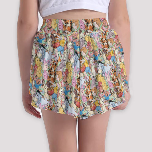 Sketched Hundred Acre Crew - Girls’ Flowy Pocket Shorts