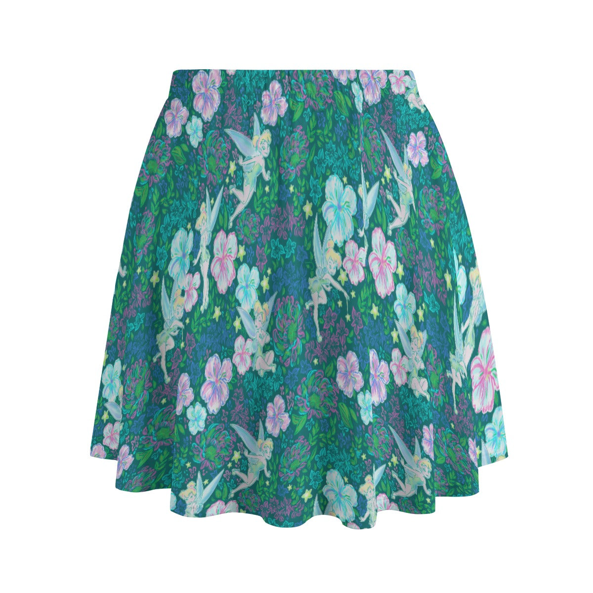Pixie in Neon Blooms - Women's Pocket Skater Skirt