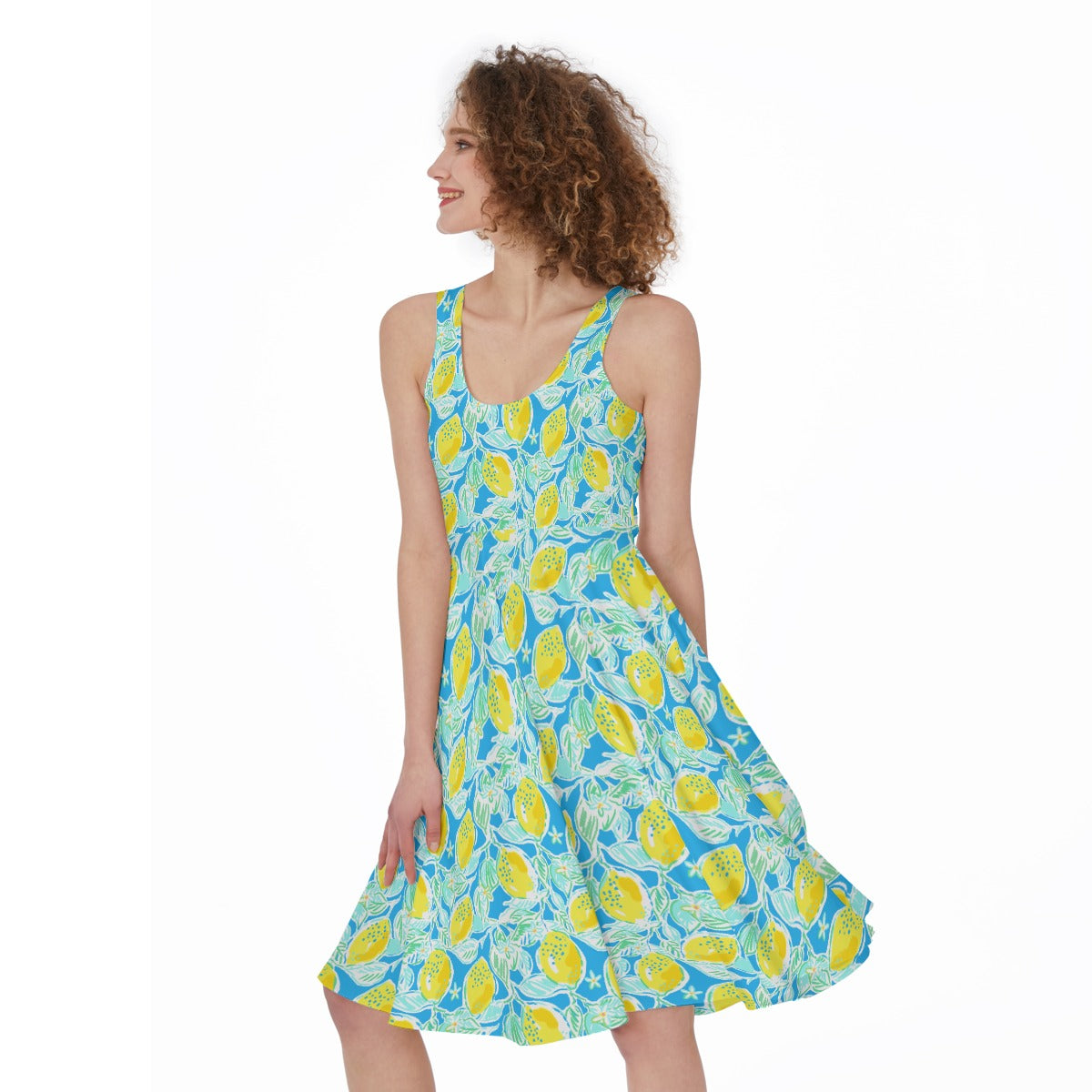 Lemon Drop Daydream - Pocket Midi Skater Dress